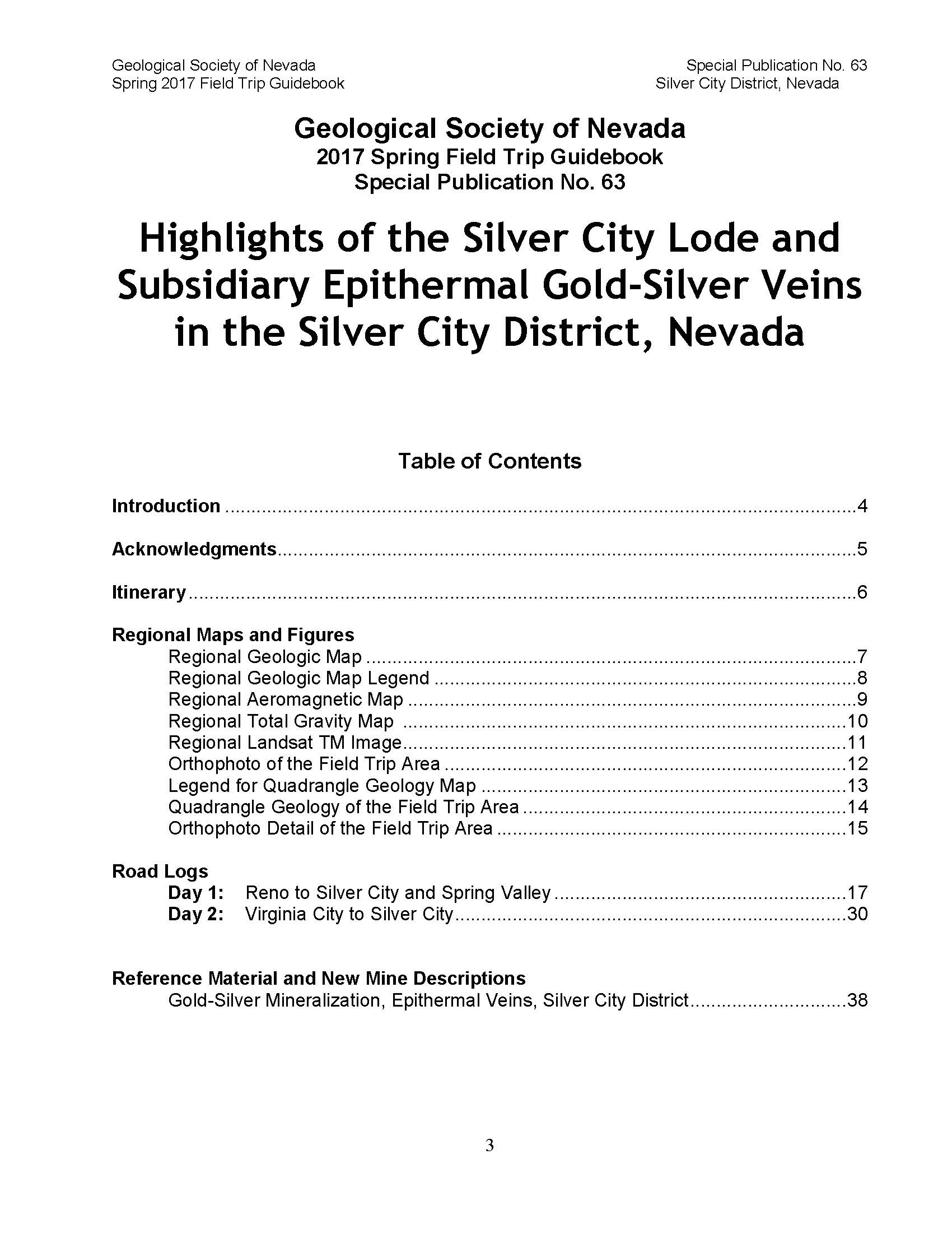 Highlights of the Silver City Lode and Subsidiary Epithermal Gold Highlights of the Silver City Lode and Subsidiary Epithermal Gold
